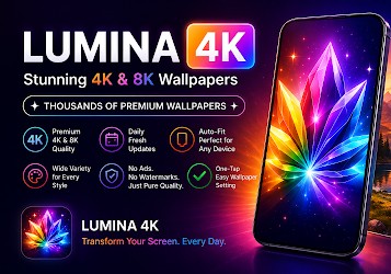 Lumina 4K App Mockup